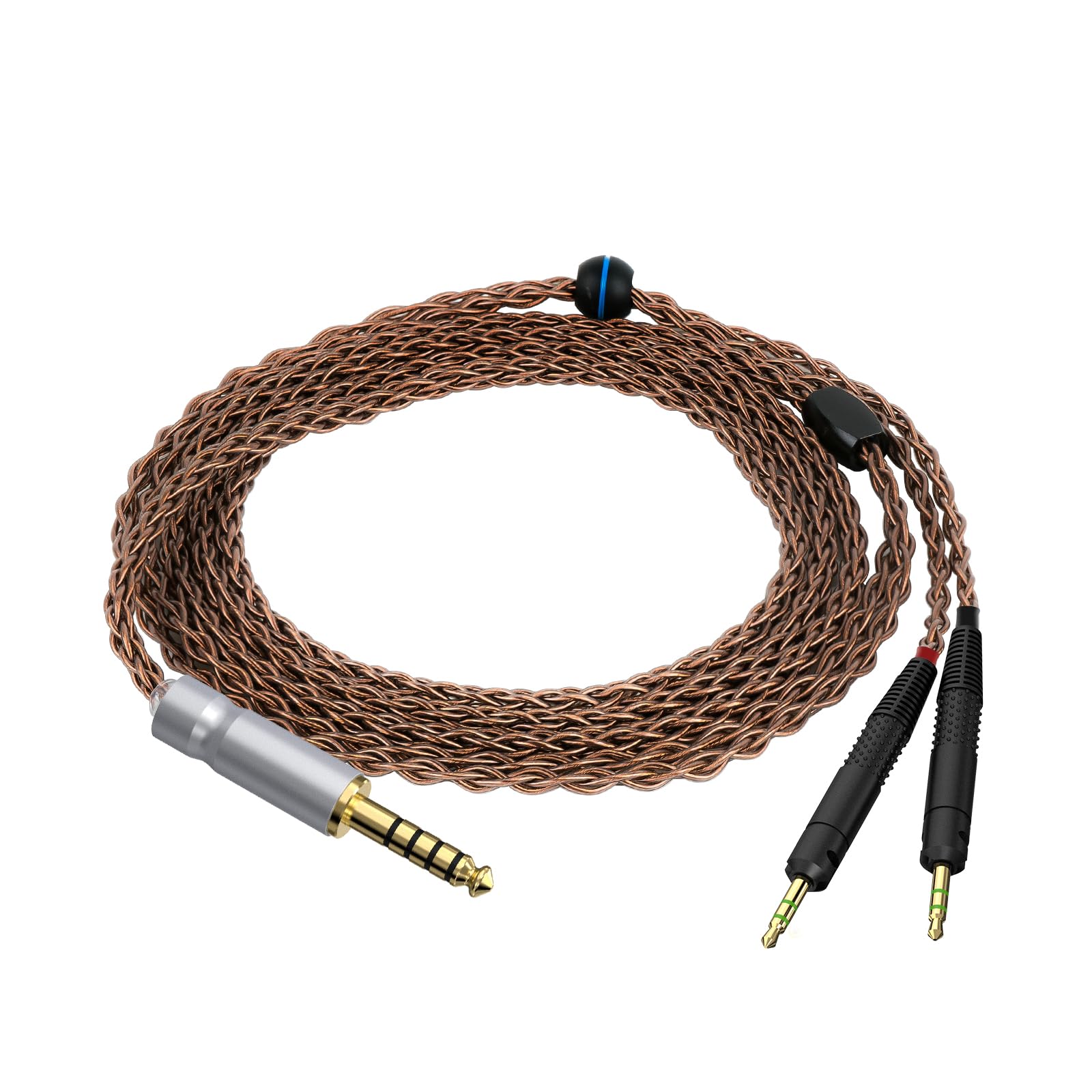 Geekria Apollo Copper Upgrade Audio Cable Compatible with ATH ATH-R70X Headphones, 4.4mm to Dual 2.5mm Replacement Headphones Cord for Hi-Resolution Audiophile, HiFi Headset (4.9ft / 1.5m)