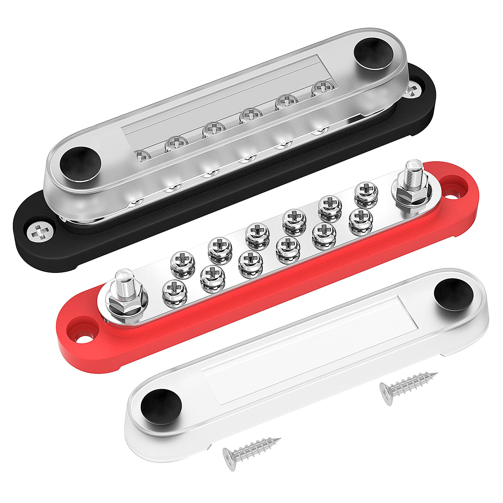 Buy DaierTek 12V Power Distribution Block 2 x 1/4" (M6) Terminal Studs