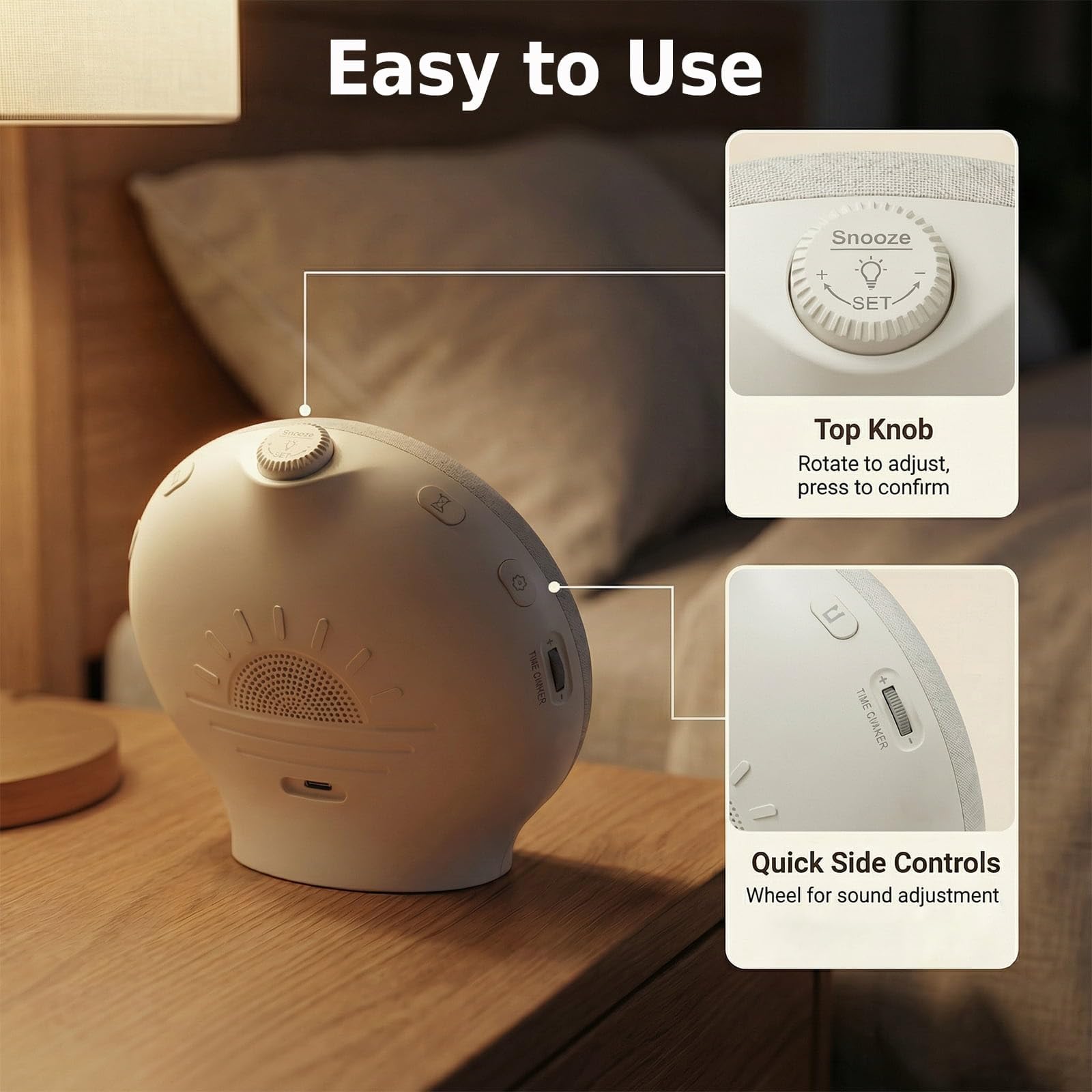 Reloj despertador Sunrise con máquina de sonido, luz natural de despertar con luz nocturna, 30 sonidos de sueño, altavoz Bluetooth, reloj despertador de máquina de ruido blanco para