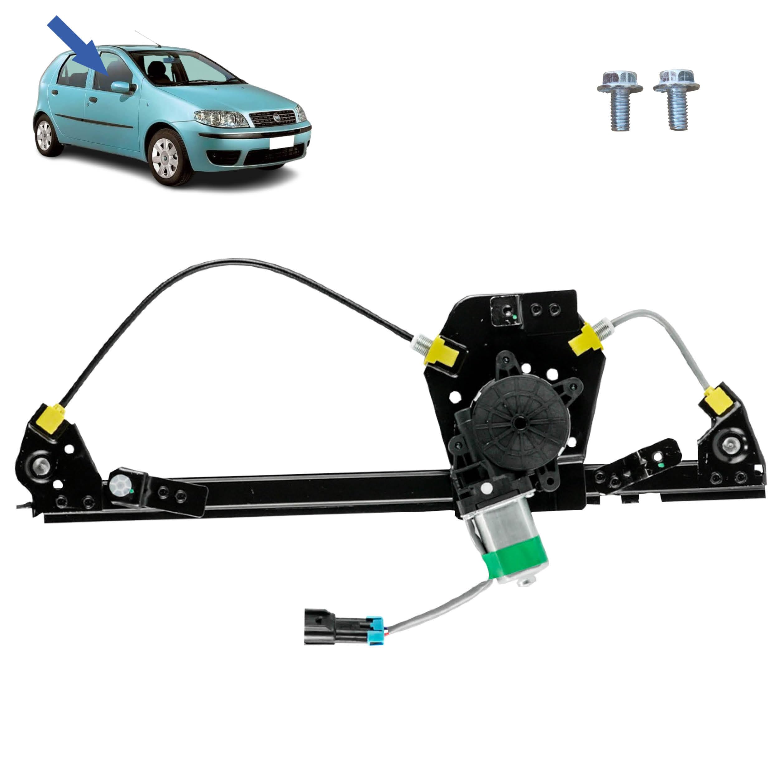 STARKIT PERFORMANCE Alzacristallo compatibile per Punto 2 (188) (1999-2010) CON MOTORINO. ALZAVETRO ANTERIORE DESTRO (passeggero) 46536311, 51764549