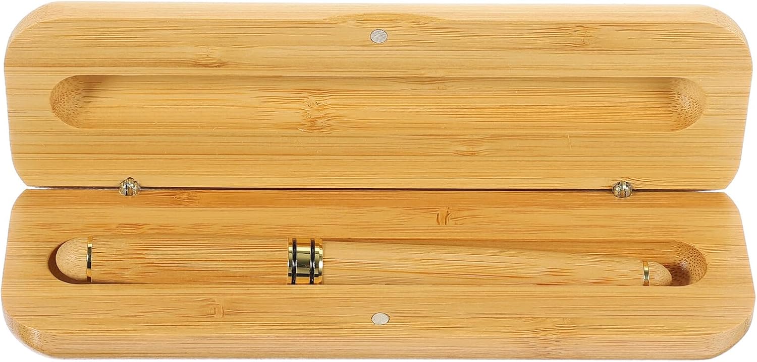 2pcs Wood Fountain Pens Calligraphy Exercise Pens with Box Smooth Writing Comfortable Grip Portable Multi-use Small for Office and School Supplies