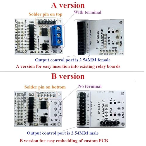 Miniatura 11 de Placa de interruptor de control IO de 16 canales RS485 RS232 (TTL) PLC Modbus Rtu Modbus Rtu para 5V 12V 24V Relay Board Motor LED