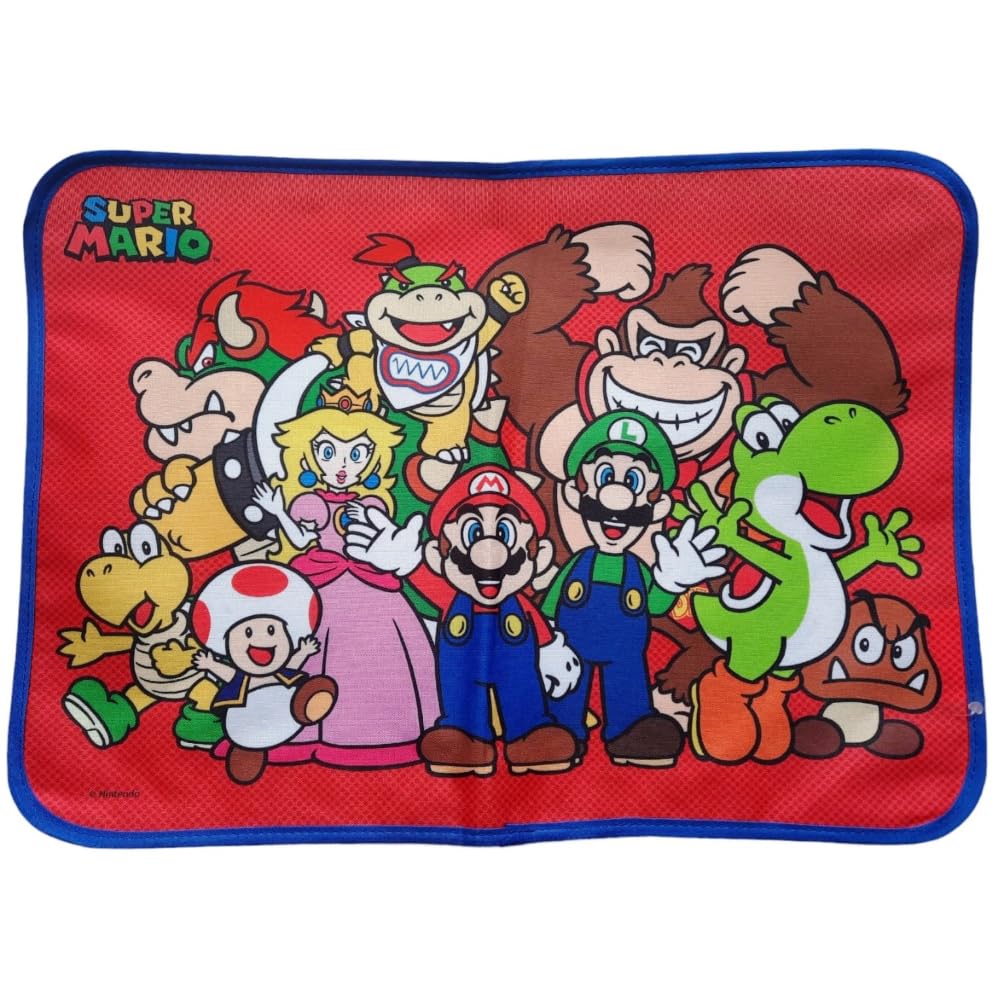 Super Mario Waterproof Fabric Placemat Table Mat Washable and Heat Resistant Non Absorption 40x30cm 100% Polyester