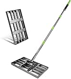 WORKPRO Lawn Leveling Rake, Heavy Duty Leveling Rake with 17” x 10” Ground Plate, Yard Leveling Rakes with 6FT Adjustable Handle, Metal Lawn Leveler for Garden, Backyard, Golf Course, Farm, Pasture