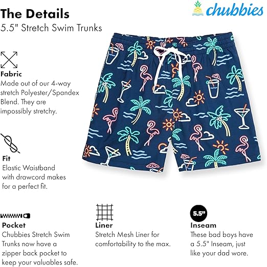 Chubbies Men's Swim Trunks, Stretch Swimming ... - Amazon.com