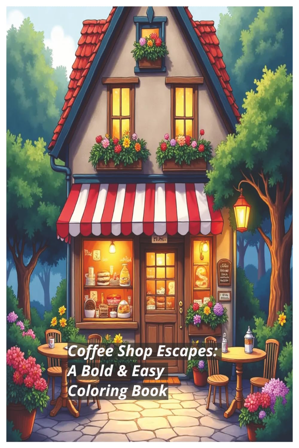 Coffee Shop Escapes: A Bold & Easy Coloring Book
