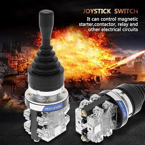 Miniatura 4 de Fdit Interruptor de palanca de mando de 4 posiciones 4NO Posición de resorte Retorno Momentario Joy Stick Reemplazo para HKAI-41Z04