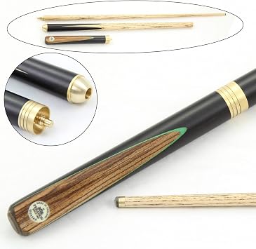 Peradon QUASAR 3 Piece Ash Ebony & Zebrano Snooker Pool Cue 55 Inch - 8.5mm Tip
