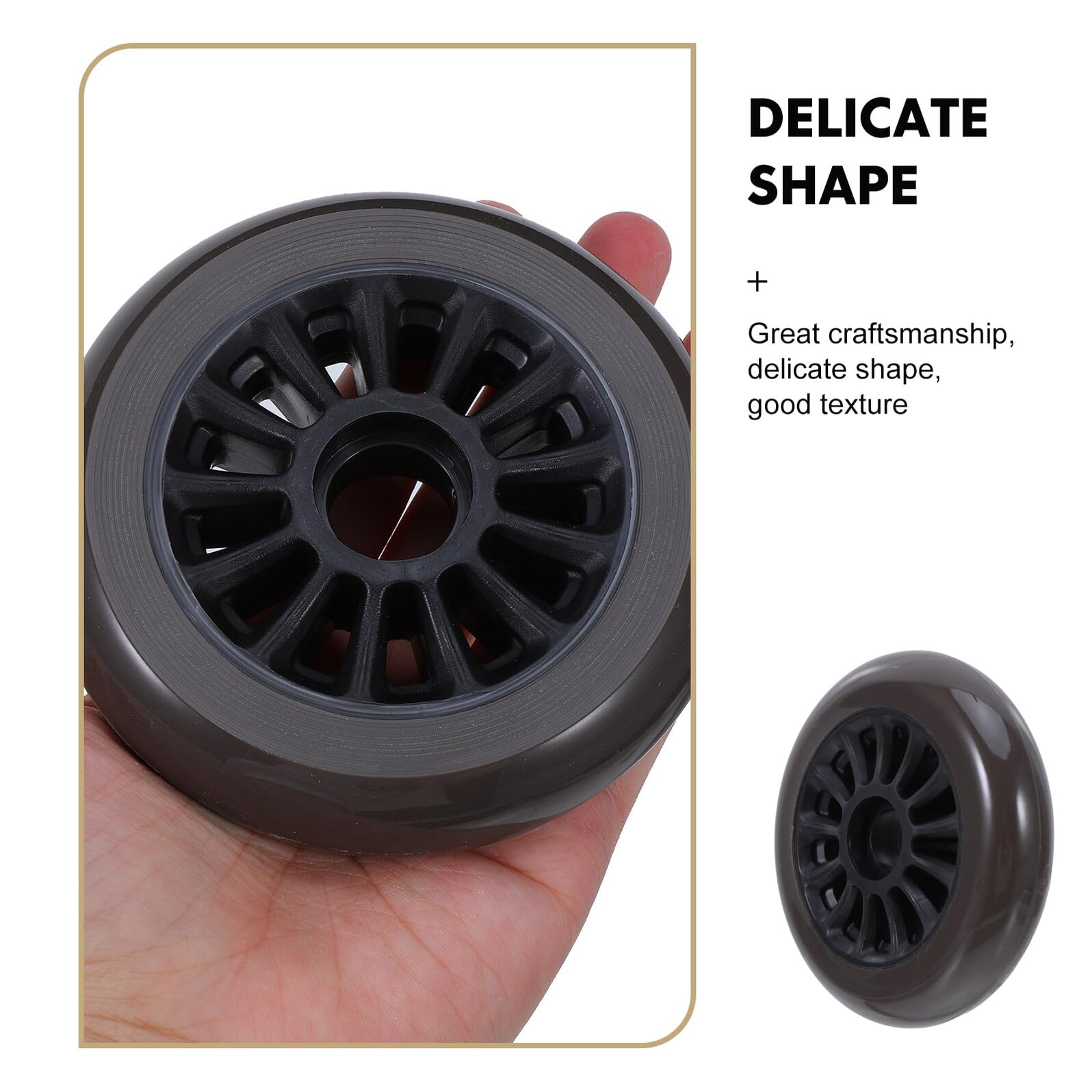 ORFOFE Ruote per Scooter in Plastica Nera Ruote di Ricambio Resistenti e Leggere per Pattini Rotelle Skateboard e Valigie per Principianti e Uso Esterno
