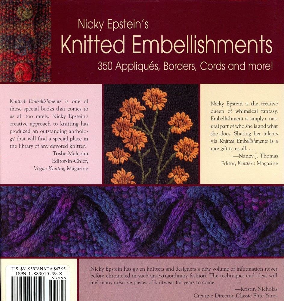 Nicky Epstein's Knitted Embellishments: 350 Appliques, Borders, Cords and More!
