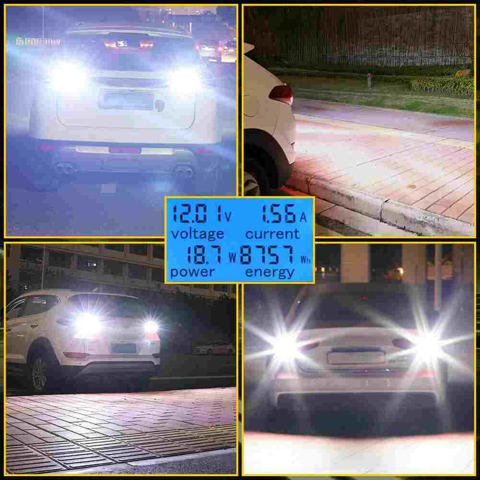 2 pièces xénon sans Erreur Blanc Bay9s P21W 3014 Ampoules LED, pour Volkswagen, pour Golf MK7 GTD GTI R TSI LED Feux de recul de Secours
