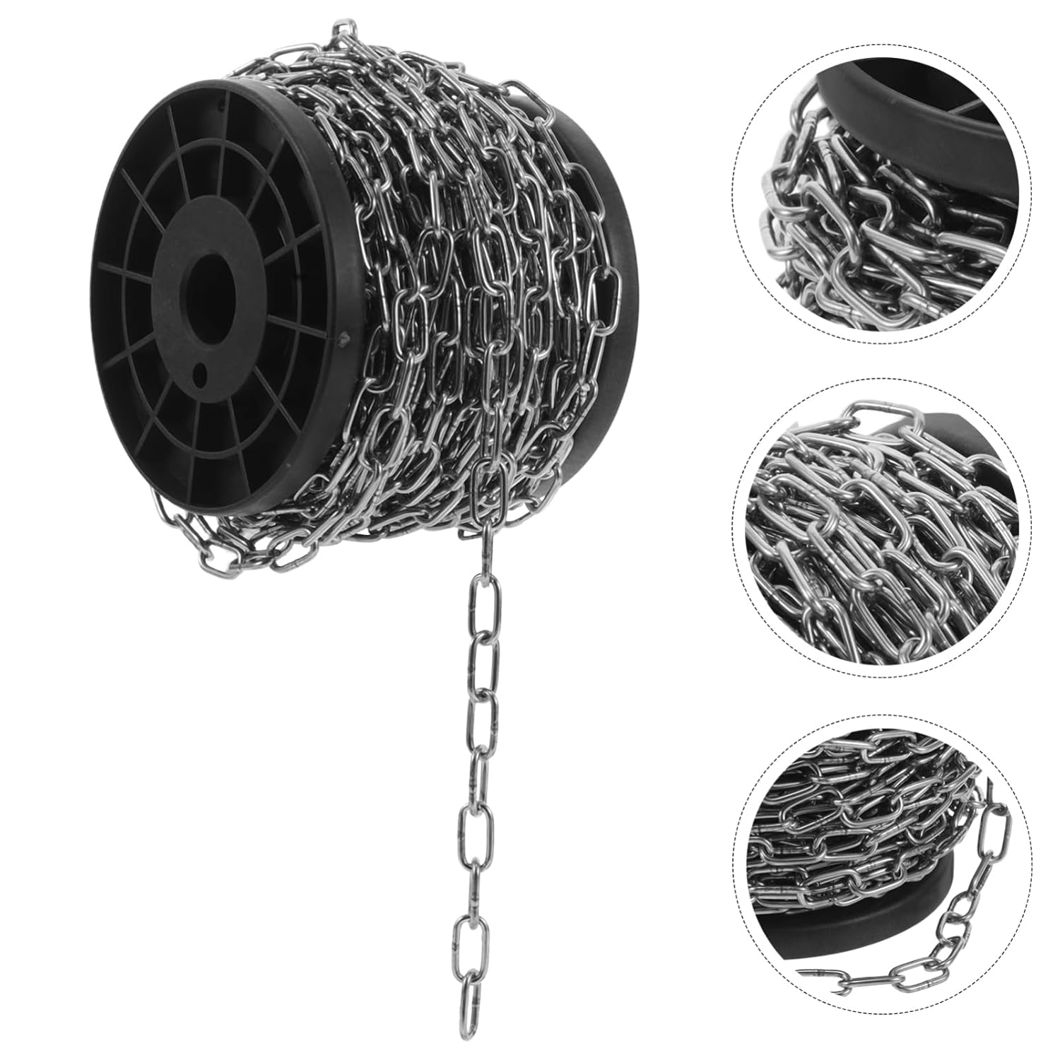 1roll Stainless Steel Hanging Chain Lightweight Jack Chain for Outdoor Use for Camping Plant Hangers Bird Feeders and Light Fixtures Thick