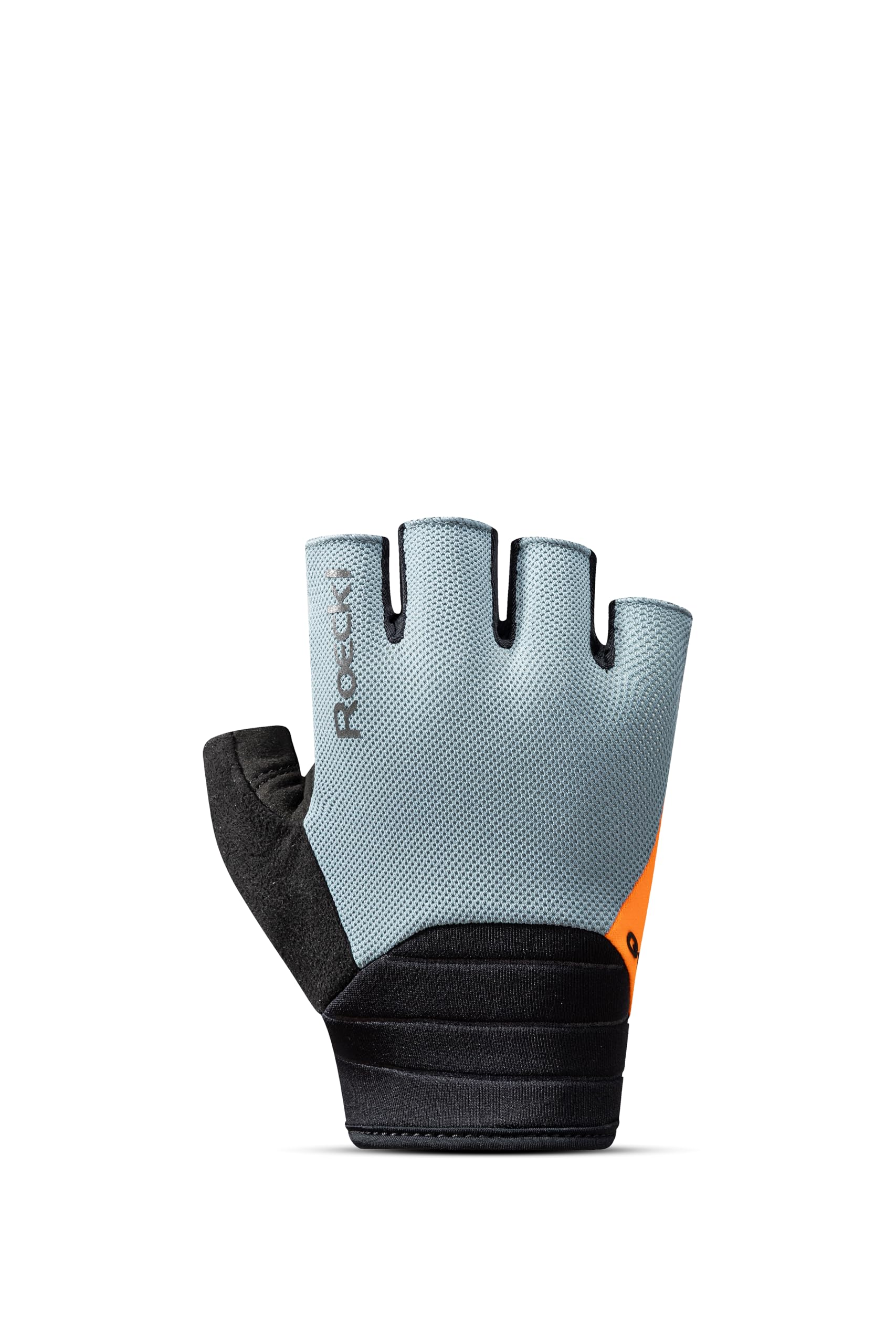 Roeckl Sports Fahrradhandschuh ITAMOS 3, Gel Halbfinger Handschuh, Grau/Orange 9 Fashion