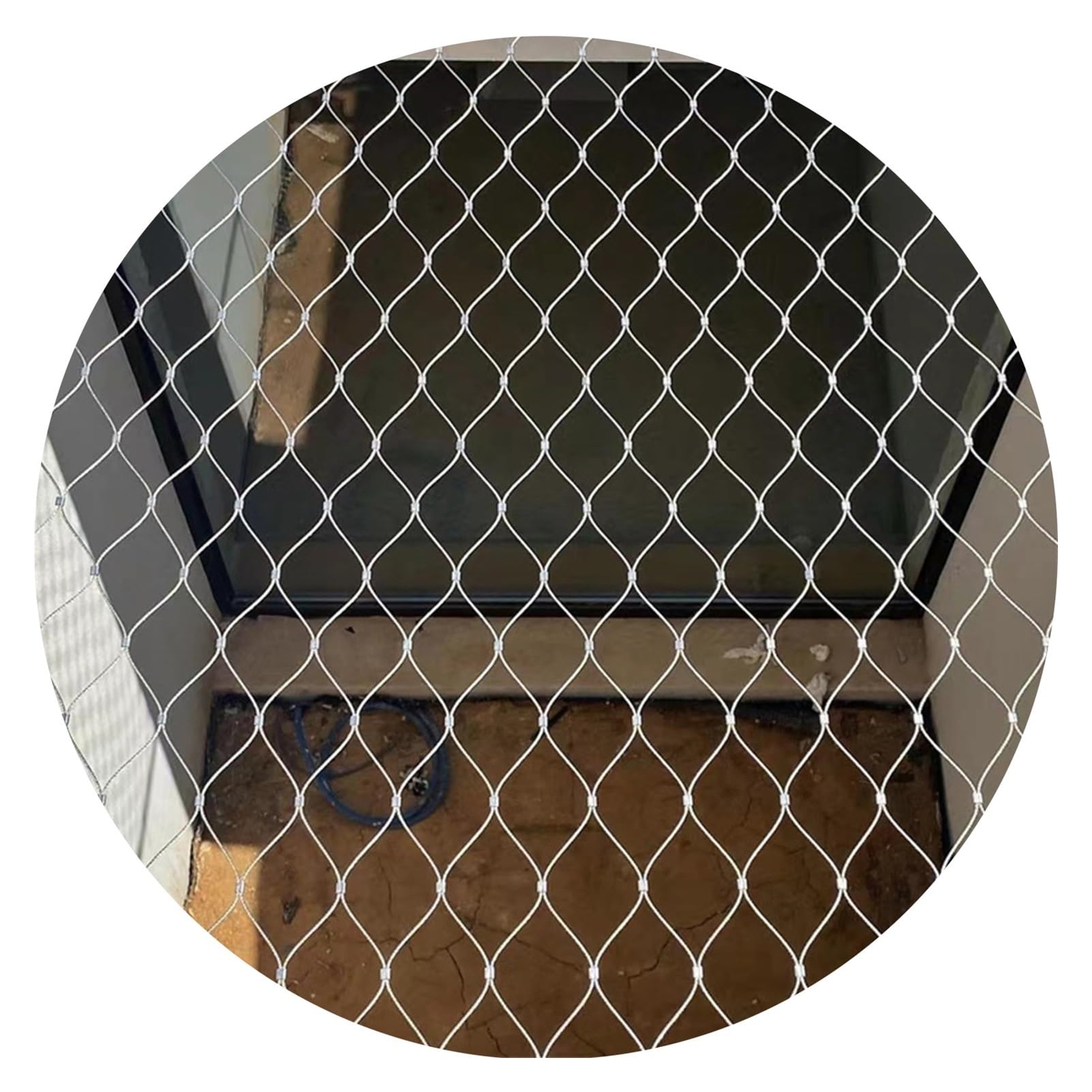Malla flexible cuerda red seguridad, alambre diámetro 2MM, para campo fútbol jardín balcón WGHGCF(1.5x9m/4.9x29.5ft)
