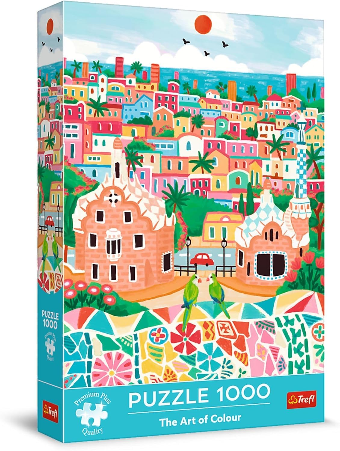 Trefl Premium Plus Quality-Puzzle The Art of Colour: Barcelona, Spain-1000 Pieces, Full of Colours Series, Perfectly Matching Tiles, for Adults and Children from 12 Years, Multicoloured, 10894