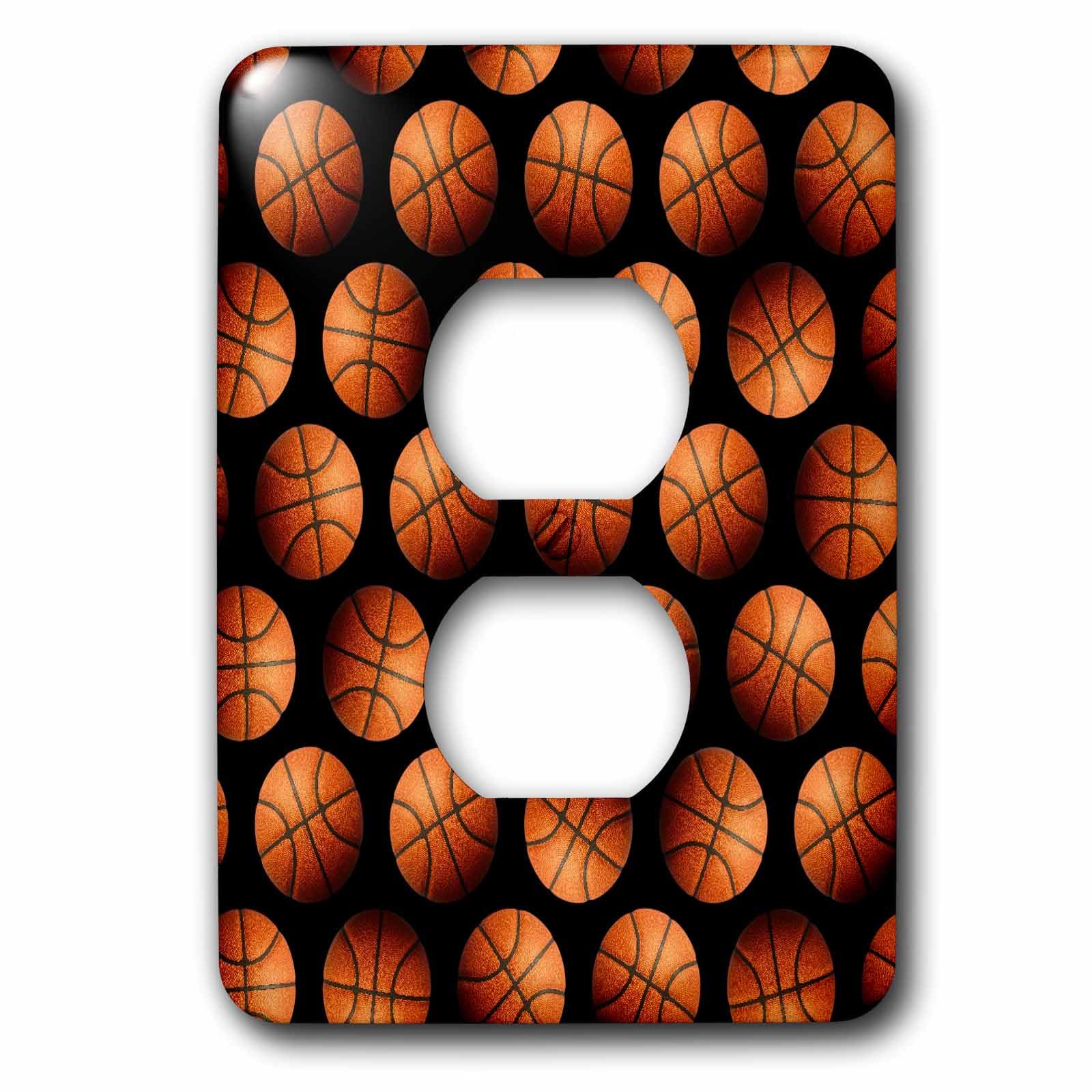 Basketball cache prise double multicolore pour masquer les finitions murales 3dRose