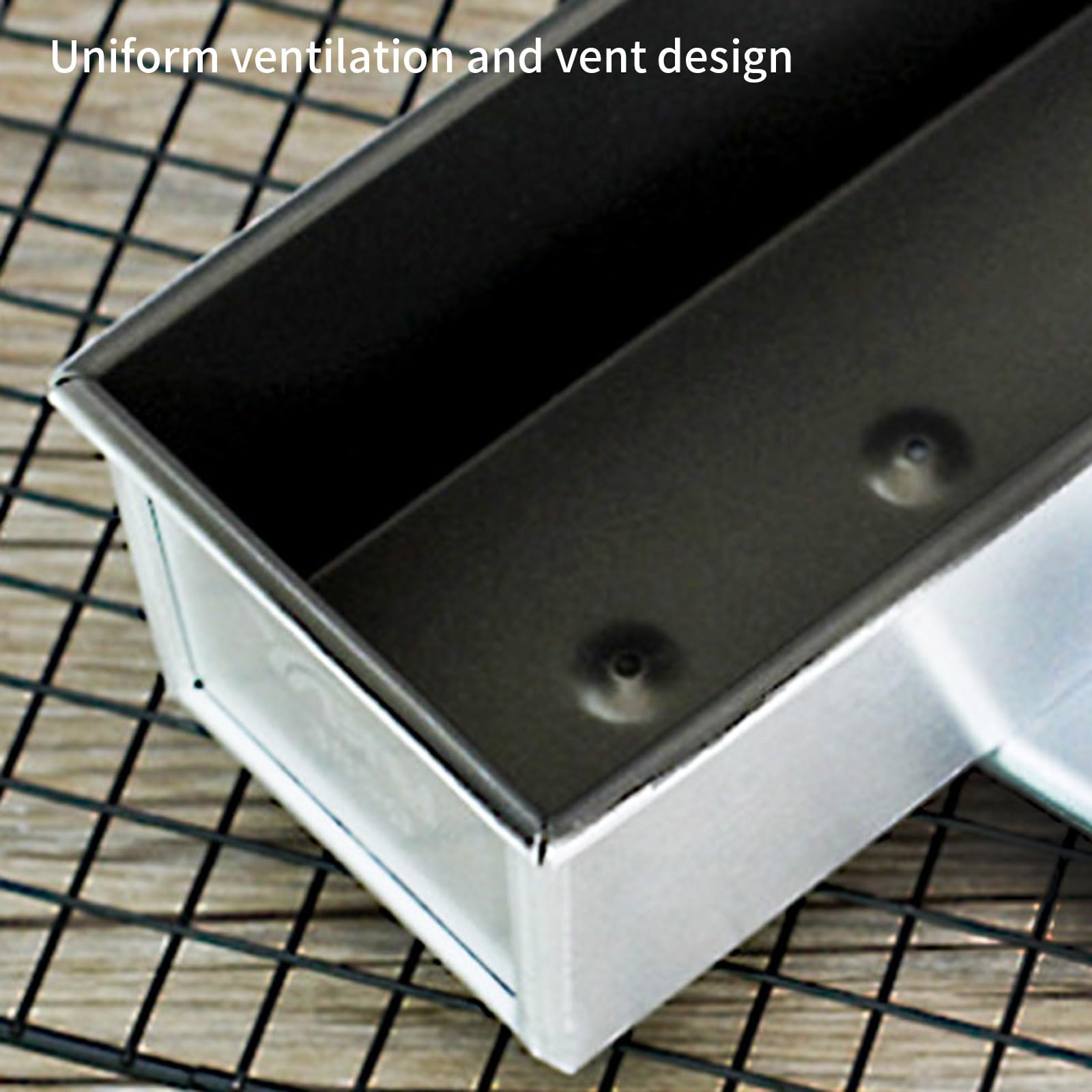 Teglia per toast in alluminio di alta qualità con coperchio quadrato per risultati uniformi e rimozione degli alimenti in alluminio toast Pan con coperchio