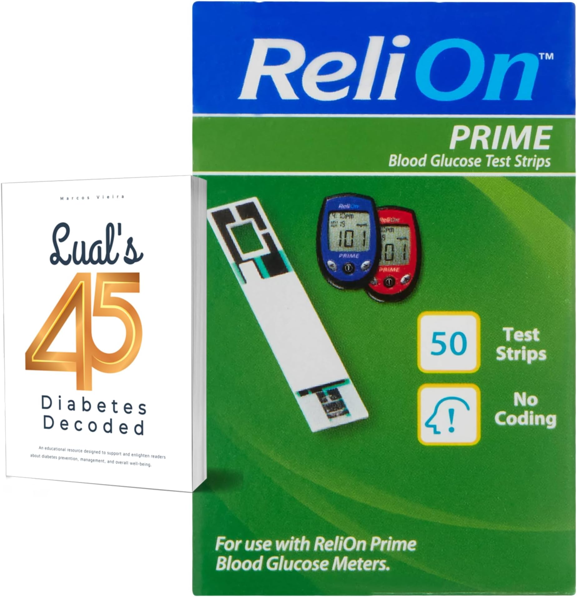 ReliOn Premier Blood Glucose Test Strips, 50 Ct Health