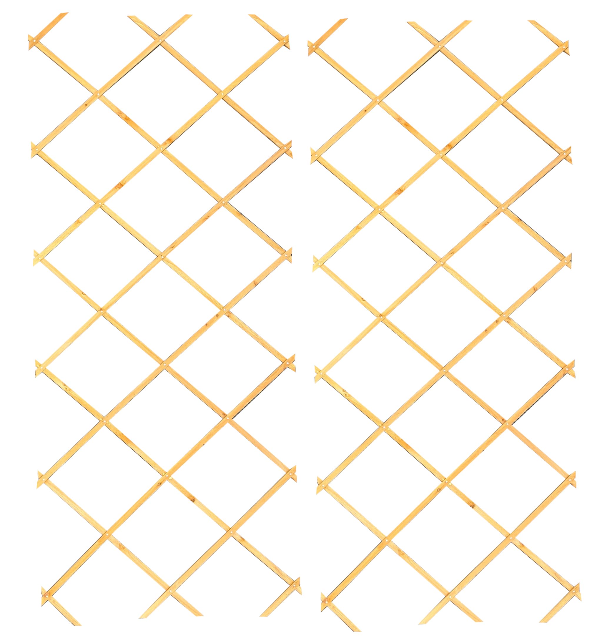 Selections Expanding Wooden Trellis for Climbing Garden Plants 180cm x 90cm wide - Pack of 2