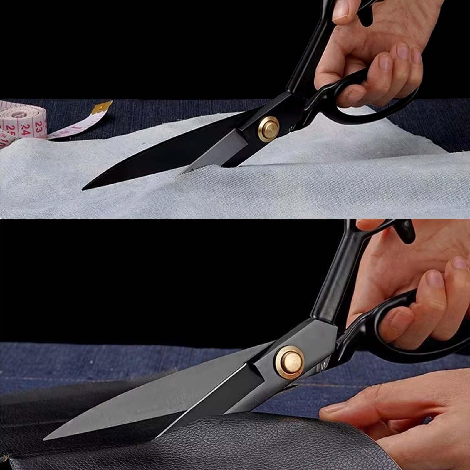 Tijeras de Costura Profesionales para Sastre, Tijeras de Alta Resistencia de Acero con Alto Contenido de Carbono para Coser Ropa, Tela, Cuero y Papel (11 Pulgadas, Hoja Blanca)