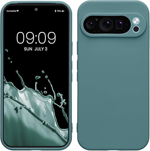 Miniatura 191 de kwmobile Funda compatible con Google Pixel 9 Pro - Funda protectora delgada de TPU para teléfono - Acabado mate suave - Negro mate NEGRO MATE,Piedra