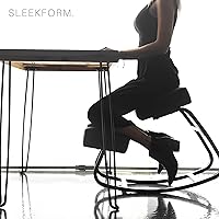 Vista 5 de Sleekform Silla ergonómica de rodillas – Taburete mecedor de escritorio para un cómodo apoyo de postura en casa – Cojines de metal, resistentes
