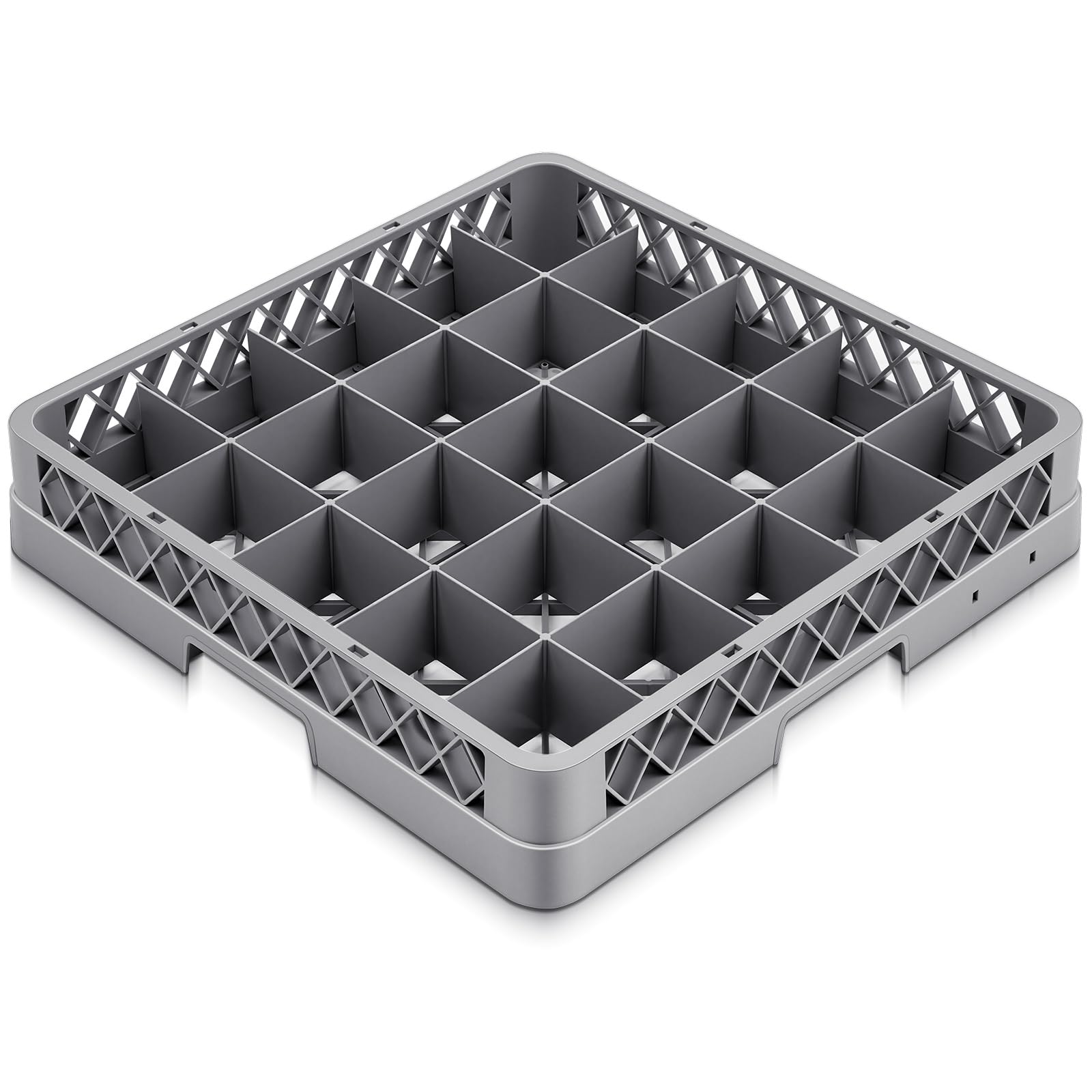 Aurelema 1 Pack Commercial Dishwasher Tray Rack, 25 Grid, Gray
