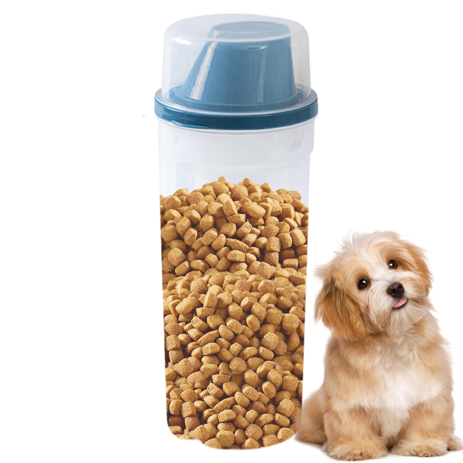 Boîte à nourriture chaton transparente 1500ml organisateur robuste intérieur