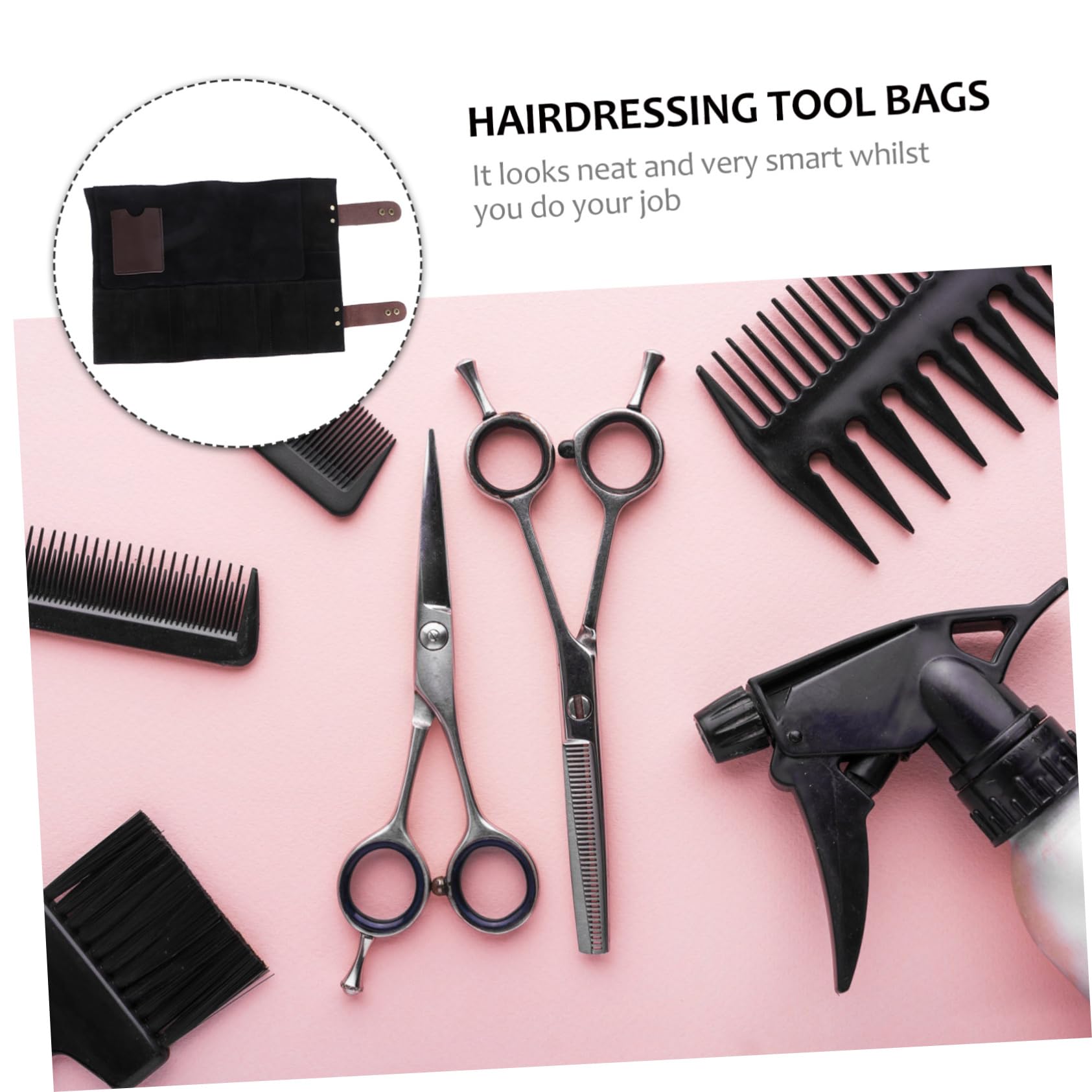 Healeved Porte-ciseaux Et Étui à Peignes Pour Outils De Coiffure Sacoche Pour Ciseaux Et Petits Accessoires De Coiffeur Design Élégant