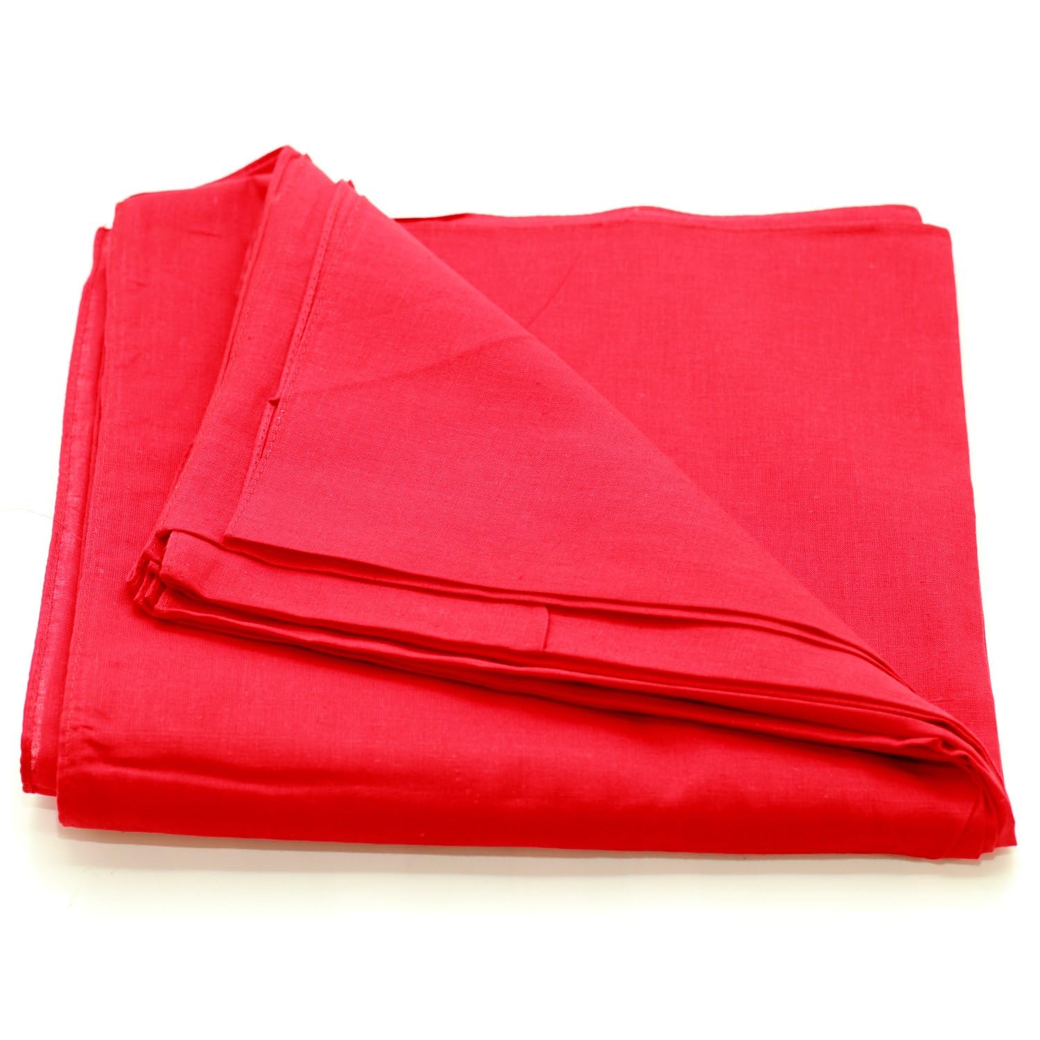 Paisley One Dozen Cowboy Bandanas (Plain Red, 22 X 22 in)