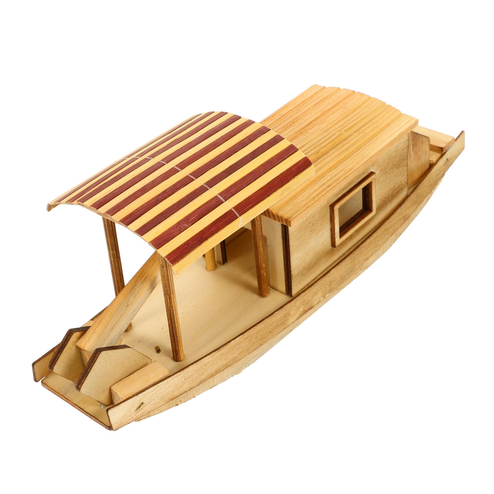 BESPORTBLE Modellboot Aus Holz Boot Ornament Dekoration Tischboot Holzbootfigur Für Wohnzimmer Schlafzimmer Büro Schrankdekoration Kanu Modell