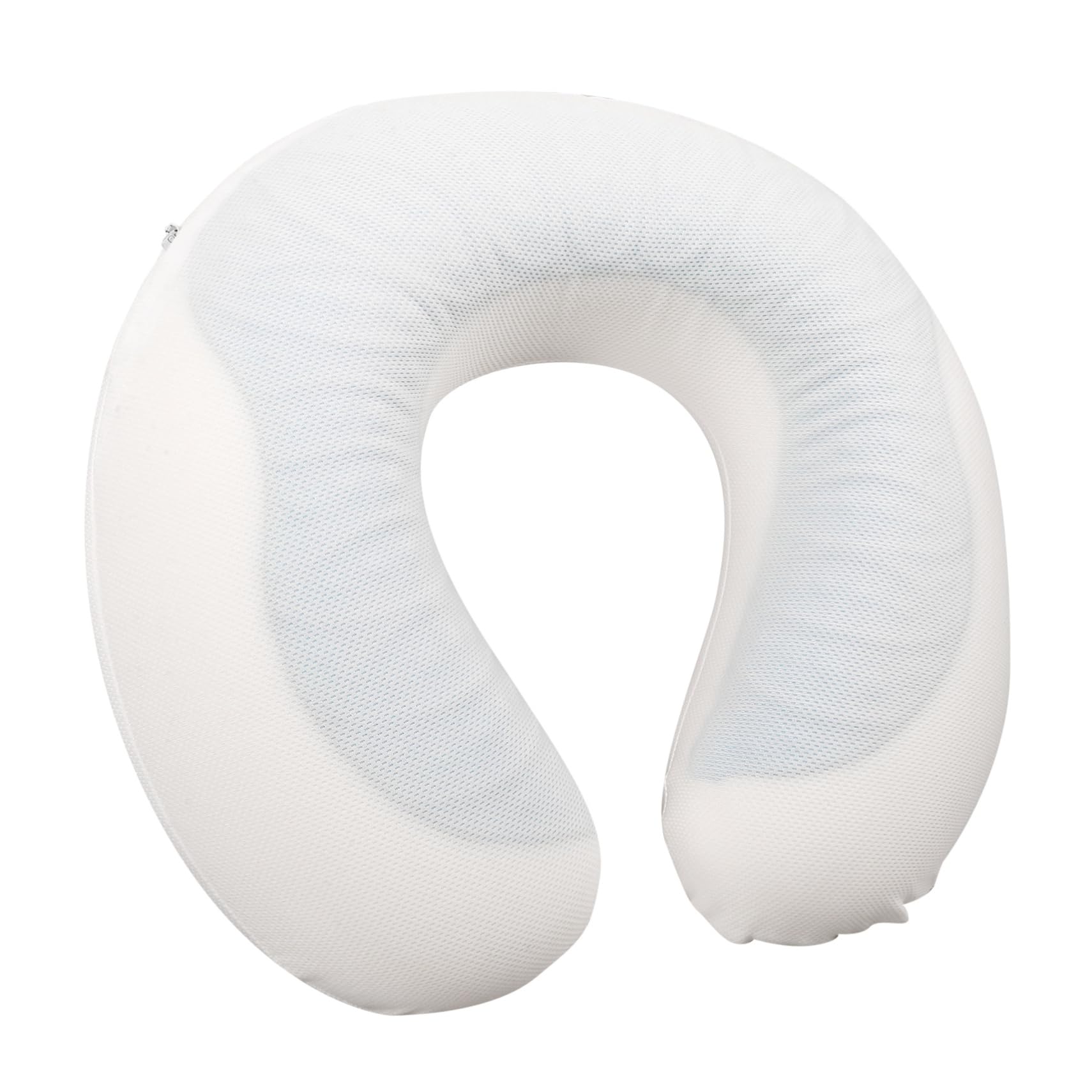 Cuscino Cervicale da Viaggio a U in Cotone e Gel, Bianco | Adulti, Design Compatto e Leggero, Supporto per Collo, Uso Casa e Ufficio
