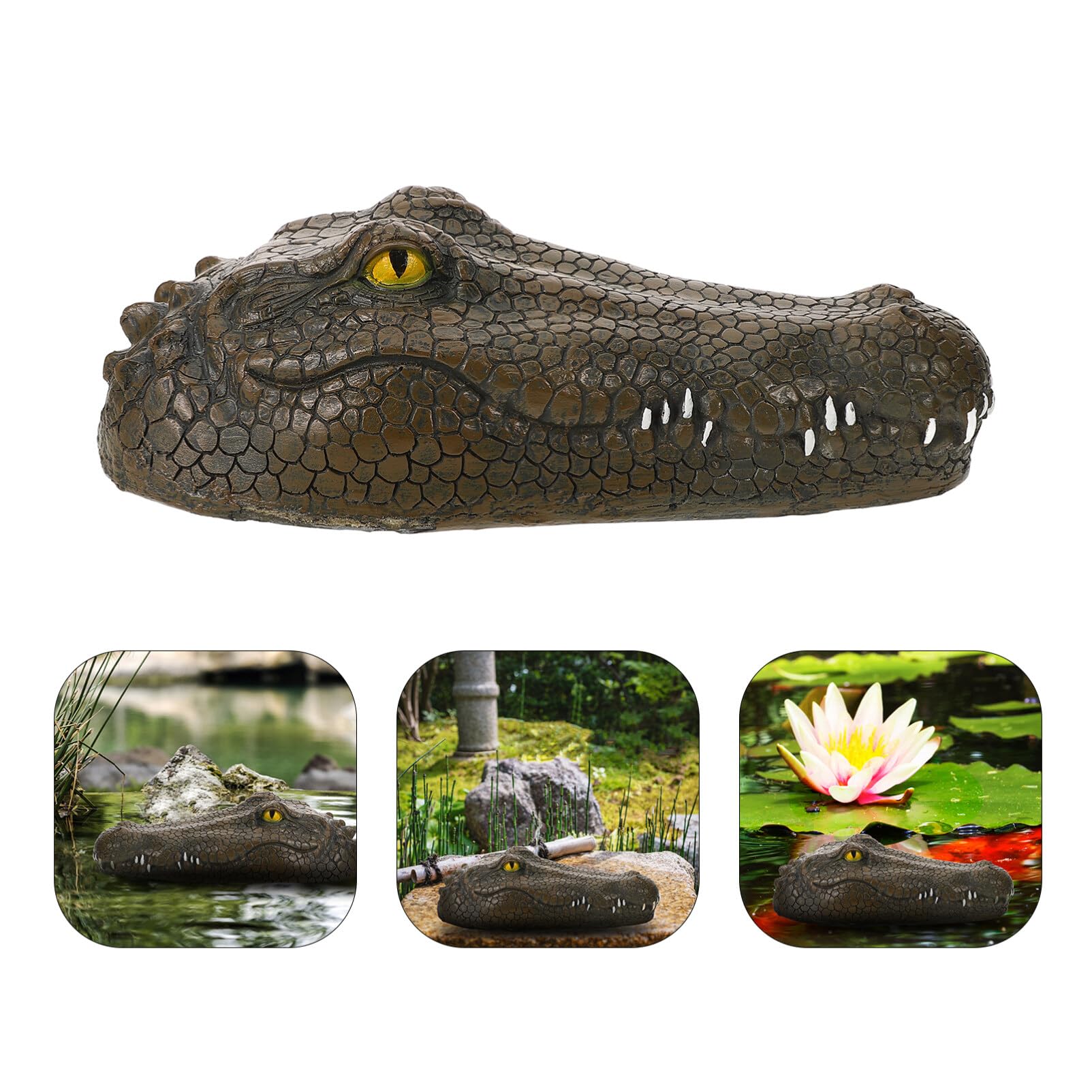 Toddmomy Statua per Resina di Ippopotamo Testa Realistica Giardino | Ornamento per Acquario, Decorazione per Balconi e Aree Esterne, Figura Animale dallo Stile Delicato