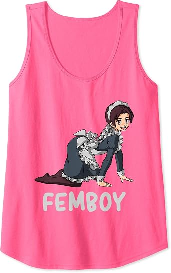 Femboy Crazy Maid Anime Boy Aesthetic Crossdressing Tank Top