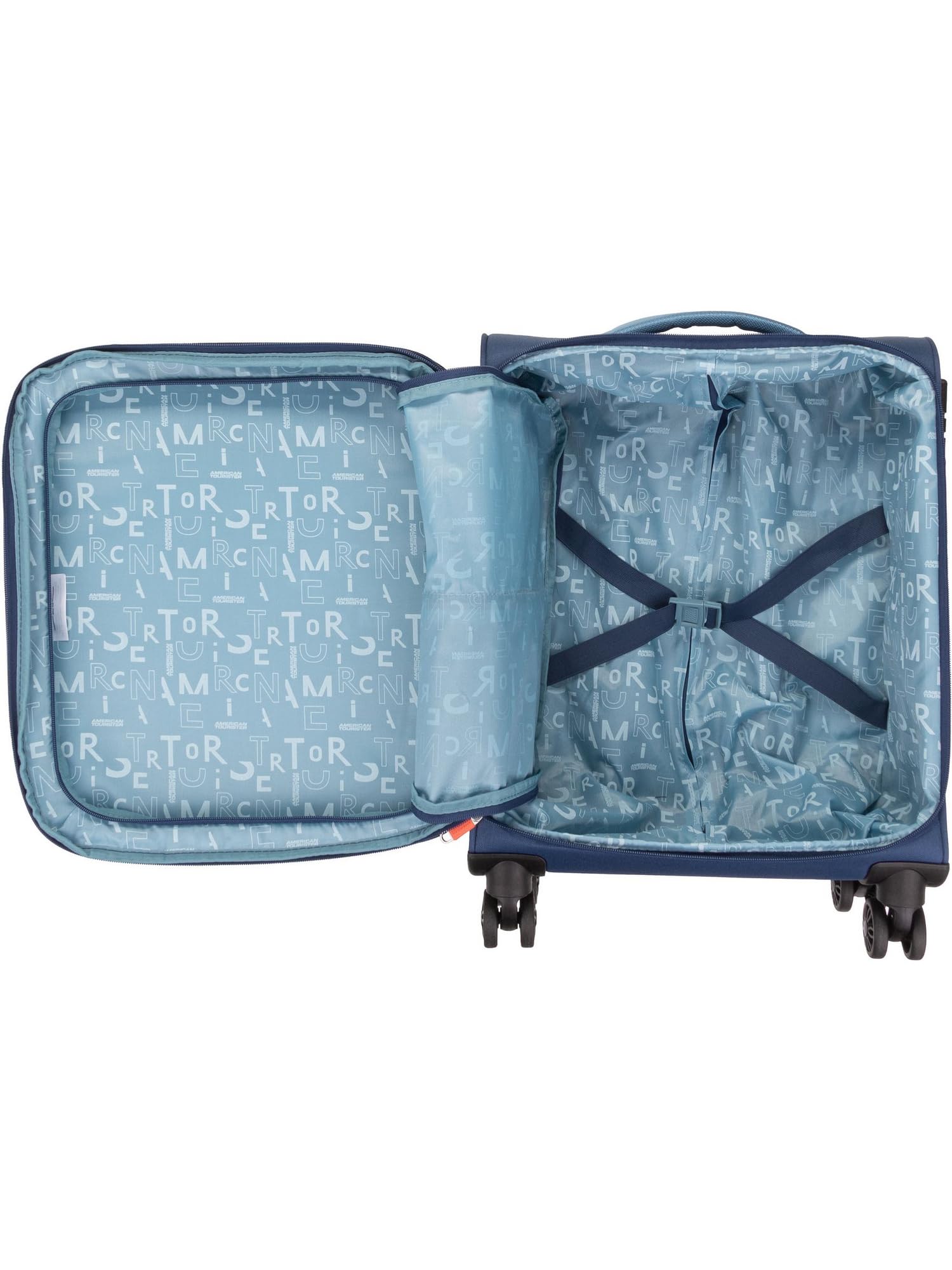 American Tourister Pulsonic - Spinner S, Luggage Manual expandible, 55 cm, 40.5/43.5 L, Azul (Combate Navy)