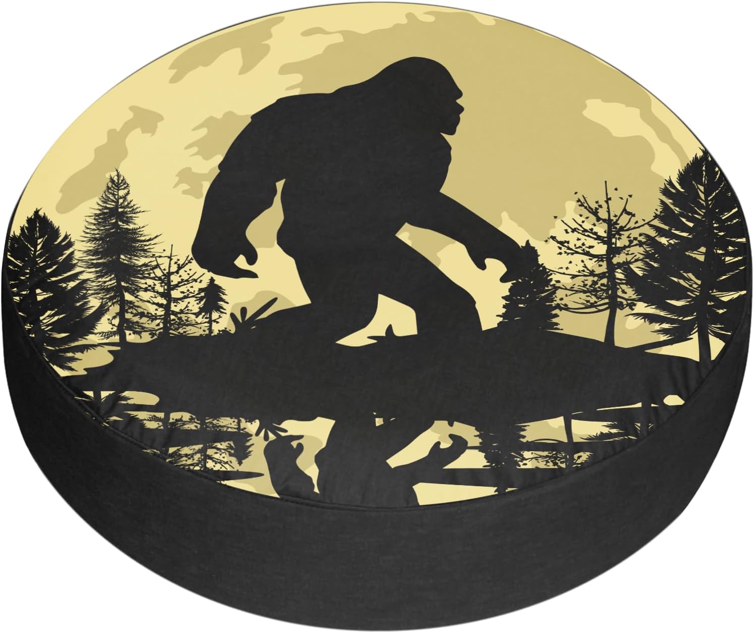 Camper Tire Covers Vintage Bigfoot Moonlight Protectors Weatherproof Universal for Trailer RV Van SUV Truck and Travel Trailers 12" 13" 14" 15" 16" 17 Inch Wheel