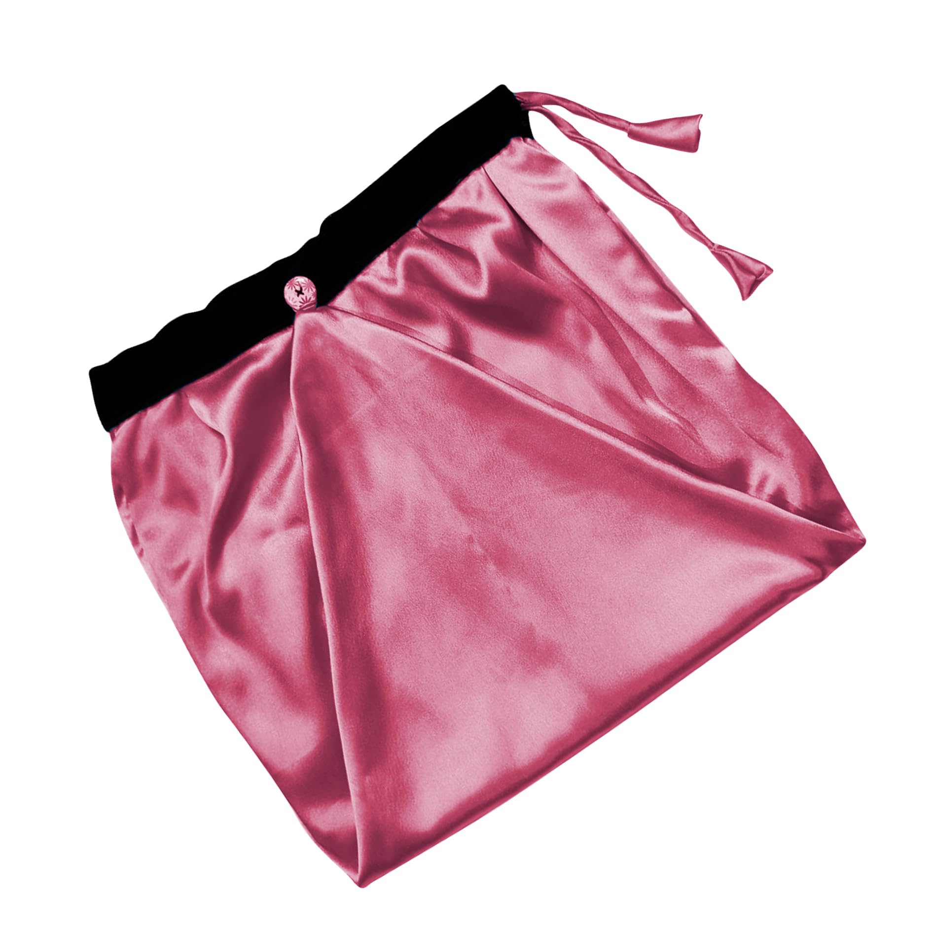 CURLY CHARMY Women Satin Hair Bonnet for Hair Care| Adjustable Sleeping Cap with Comfortable Velvet Band and Stylish Tying Option| Enhance Your Hair Care Routine with This Long Bonnet (Pink Hues)
