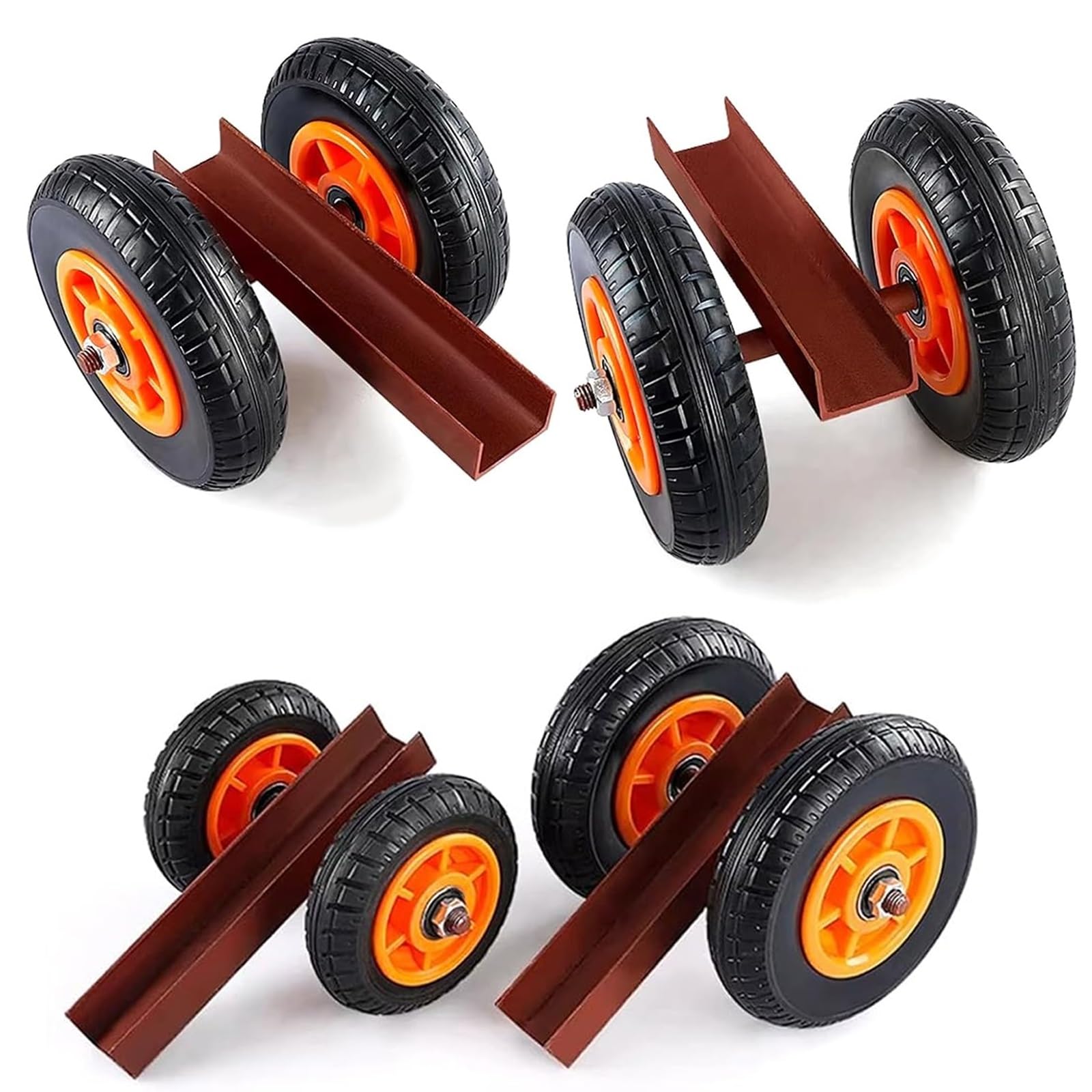 Carro para Transportar Paneles de Puertas, Carga de 200 kg | Carro de Acero para Paneles, Ancho de la Ranura: 45 mm, 2 Ruedas, para Losas de Piedra, Vallas(6in Wheel)