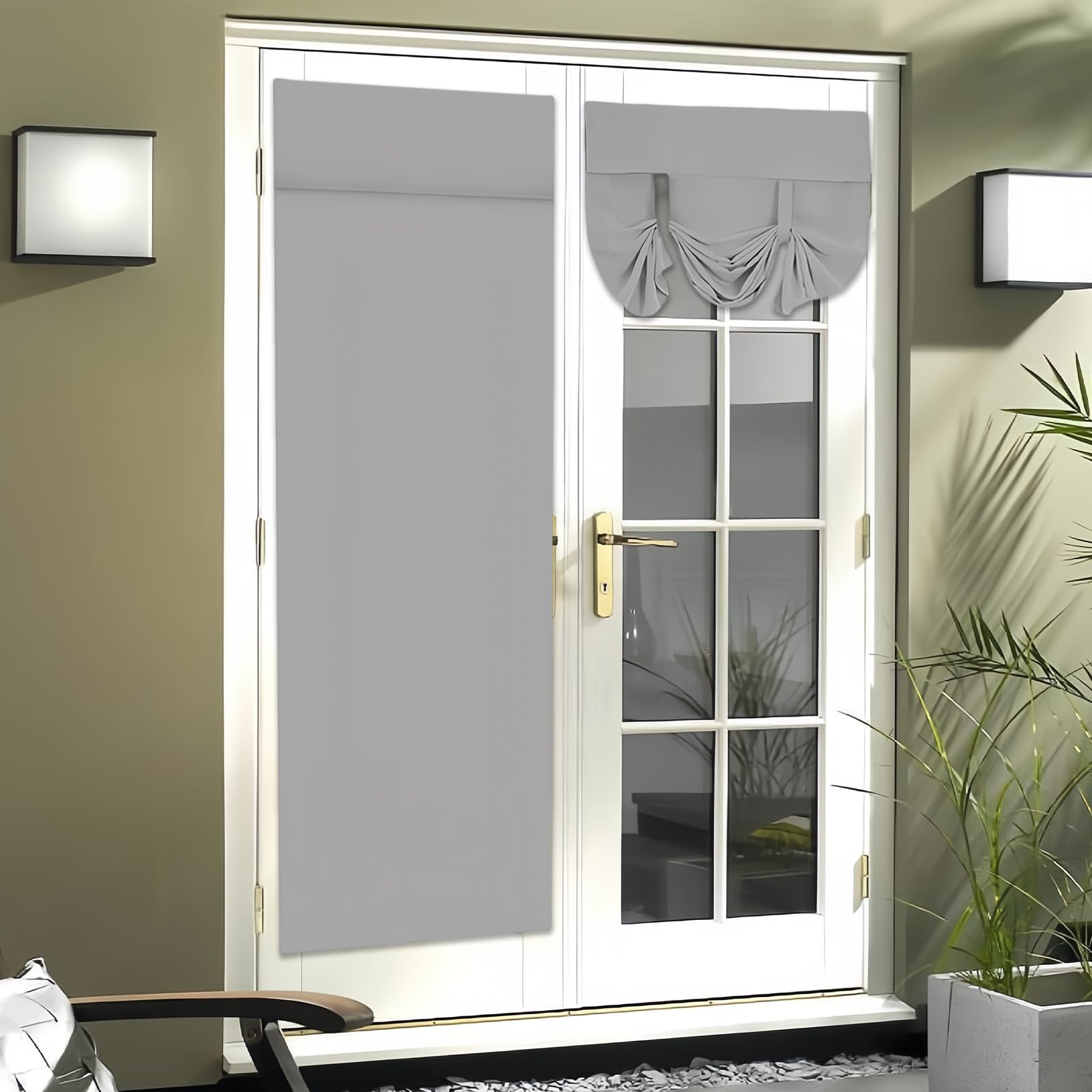 Tende oscuranti per porta francese, con benda, 66 x 173 cm, tende oscuranti per porte francesi, per privacy e controllo della luce