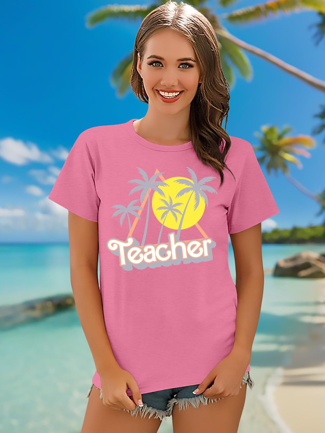 Teacher Shirts for Women: Teachers Life T-Shirt Retro Flower Graphic Tees Back to School Teacher's Gift Top - Image 2