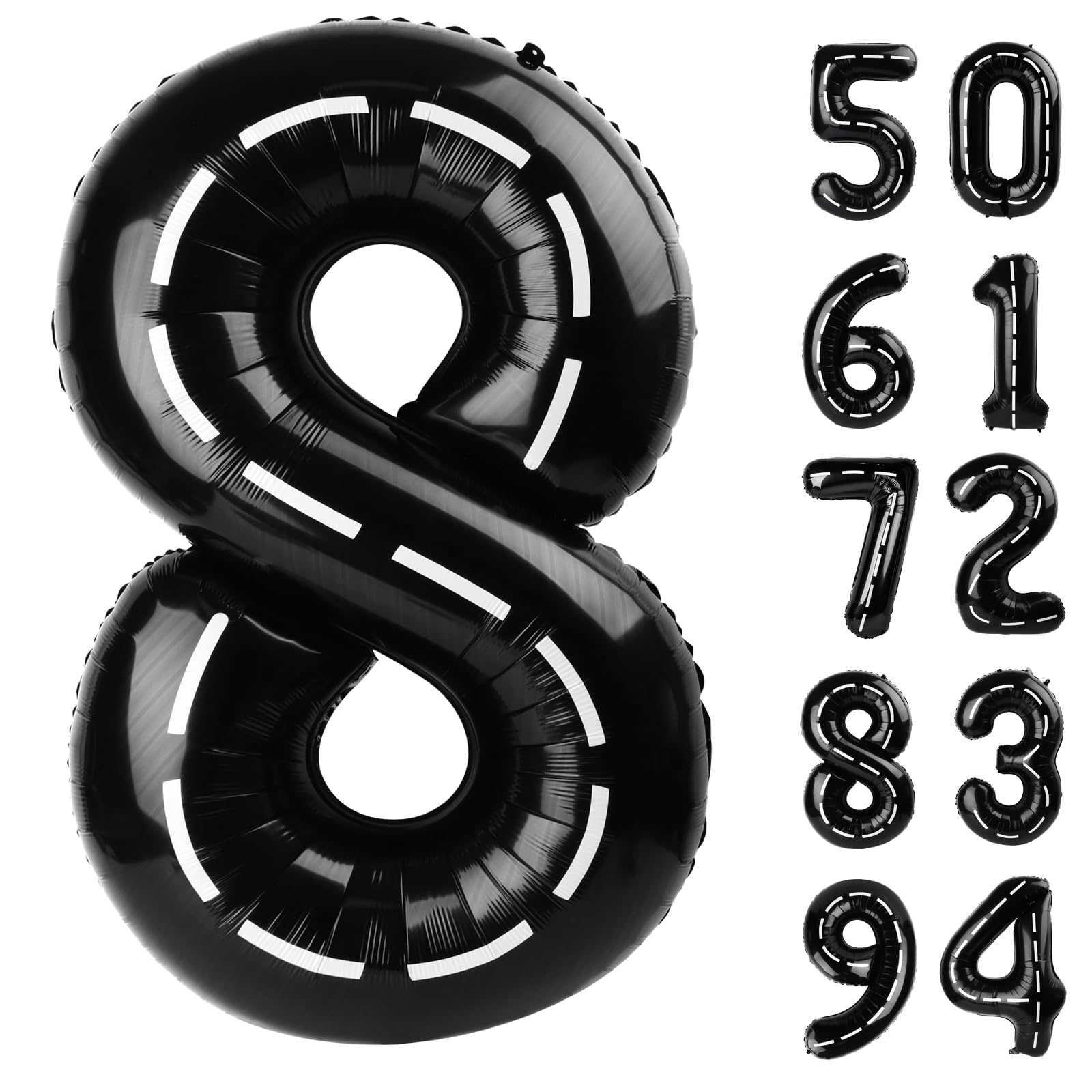 Line 8 Balloon - Number Balloon 40 Inch, 8th Line Birthday Decorations