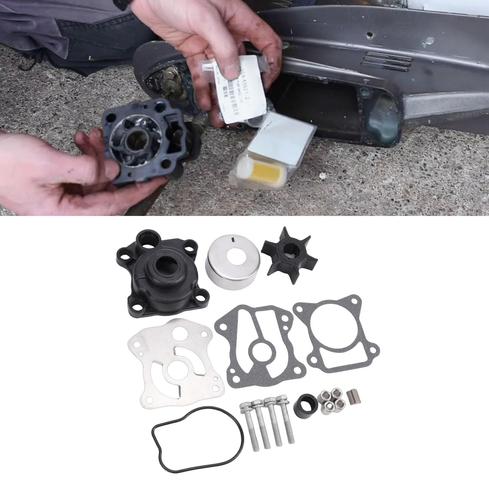 Kit de reparación del impulsor de la bomba de agua para motores fuera de borda DriKou — Repuesto 06193 ZV5 020 para modelos BF40A, BF50A, BF40D y BF50D (40 y 50 caballos de fuerza)