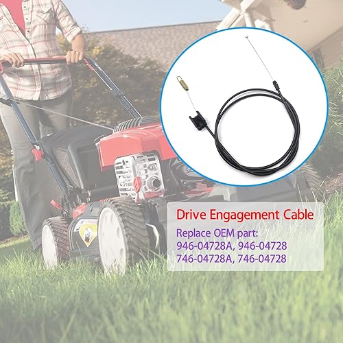 Miniatura 2 de 946-04728A - Cable de transmisión para cortacéspedes Troy-Bilt TB200 TB210 TB430 RM410, MTD, Craftsman, Yard Man, Huskee que sustituye a 946-04728,
