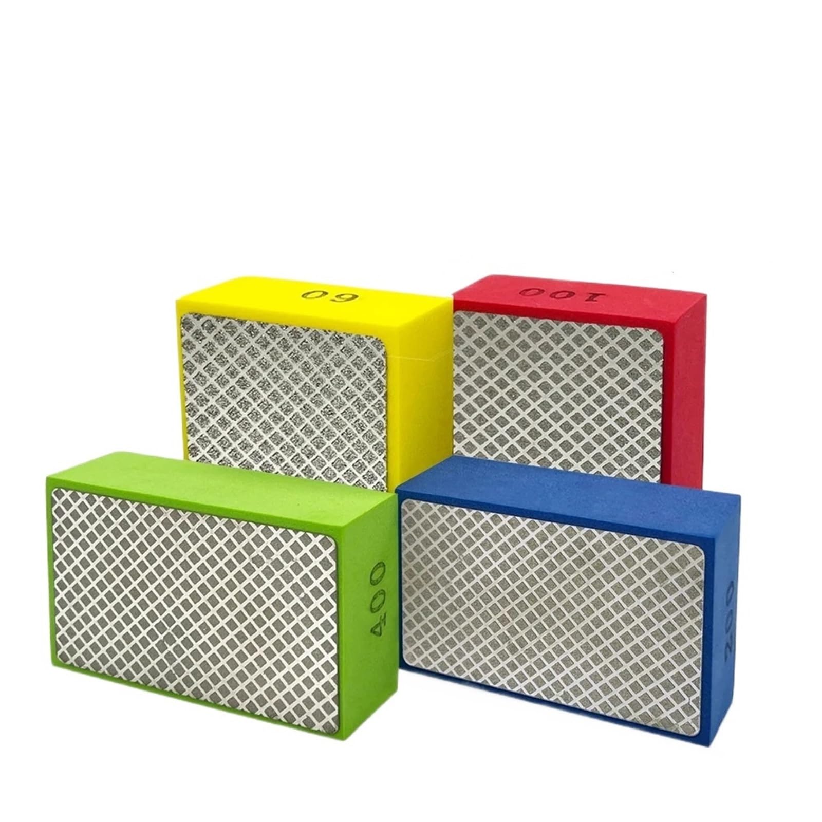1-8Pcs Diamond Hand Polishing Pads Tile Glass Abrasive Grinding Block Pad Stone Marble Sanding Disc(Mix 4Pcs)