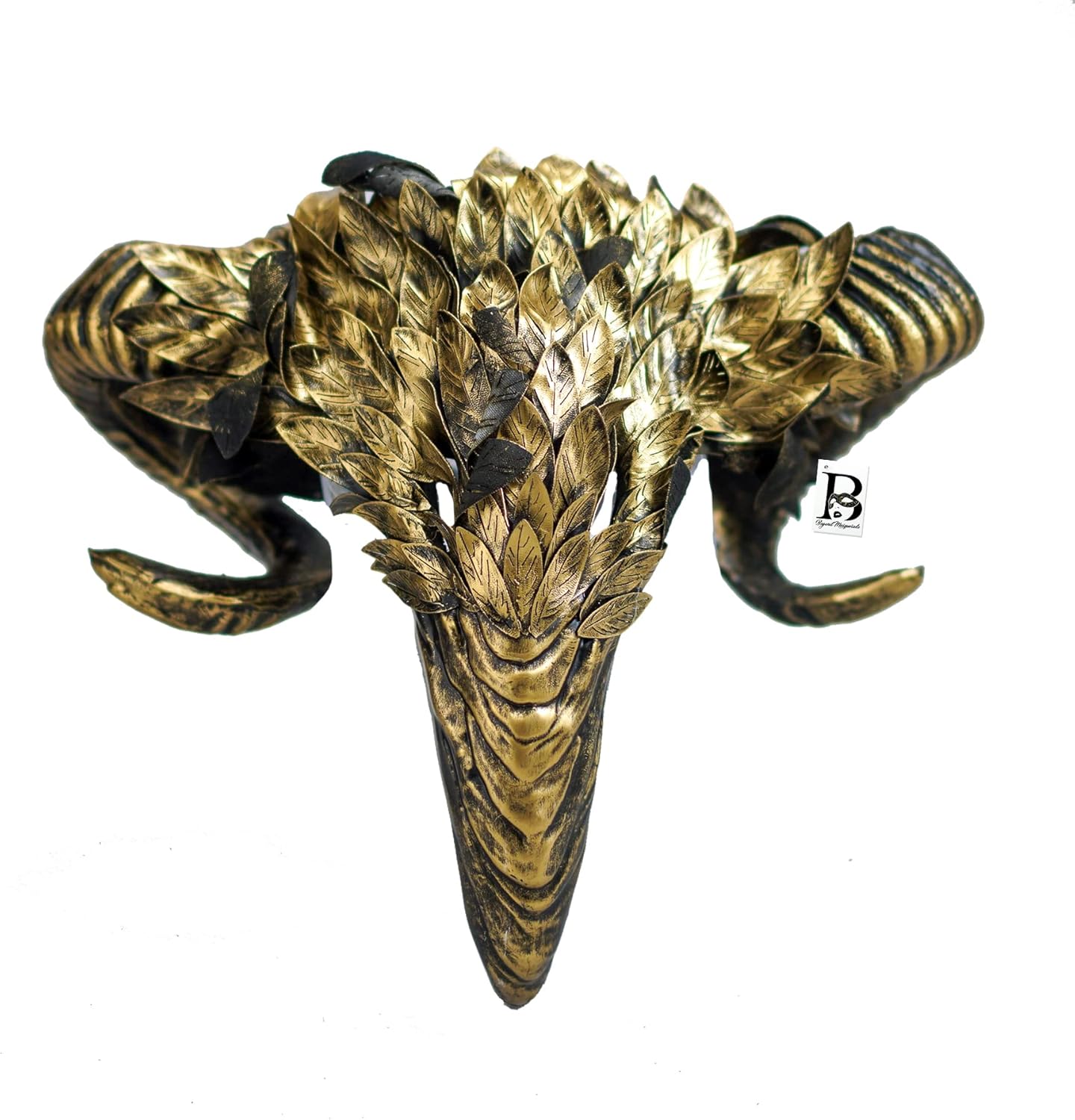 Fairy Horns Voodoo Headpiece Decor Ram Skull Horns Tribal Ram Masquerade Halloween Cosplay Costume Headwear