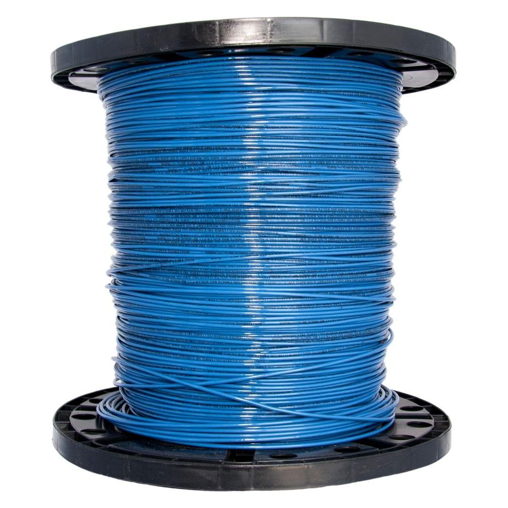 Building Wire, THHN, 14 AWG, Blue, 2500ft