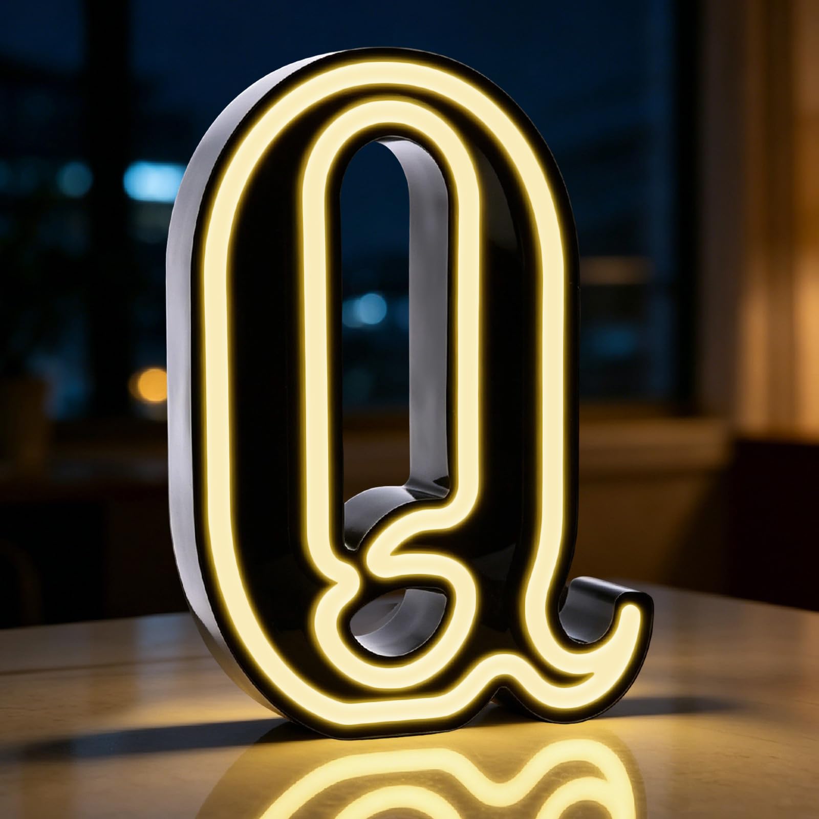 Letter Lights, Light up Letters Q, Alphabet Sign for Party Decor(Q)