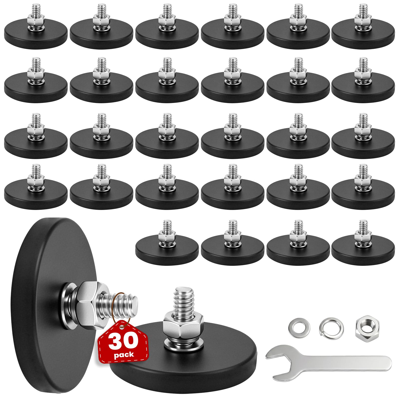 E BAVITE 12PCS 1/4inch Rubber Coated Magnets 30LBS Mounting Magnet — Amazon image 8