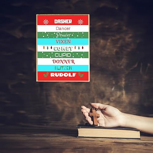 Miniatura 5 de Dasher-Dancer-Prancer-Vixon Christmas Song Wall Art Sign Poster -This Ready To Frame Vintage Music Wall Art Poster is Ideal For Home, Music Studios,