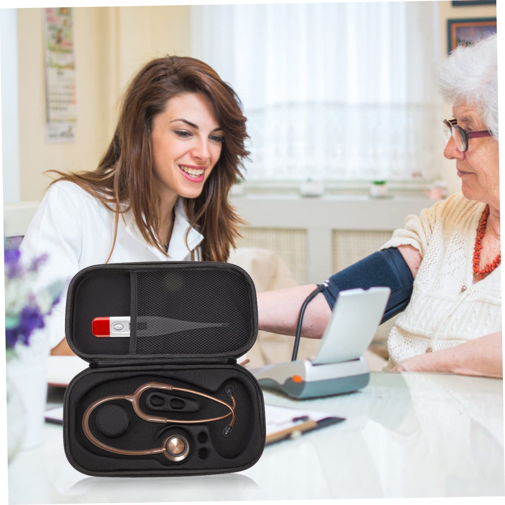 VILLFUL 1pc Stethoscope Storage Bag Personalized Pocket Organizer Pouch Stethoscope Travel Pouch Home Stethoscope Organizer Stethoscope Carry Bag Tag Nurse Eva Major Hard Box